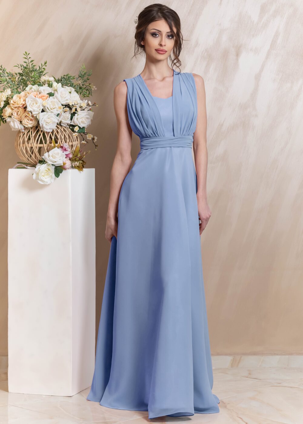 Serenity blue hotsell bridesmaid dresses